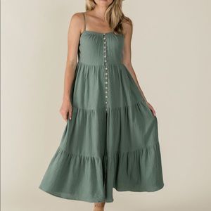 Rylee and Cru tiered maxi dress